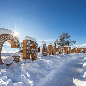 Schriftzug Crans-Montana