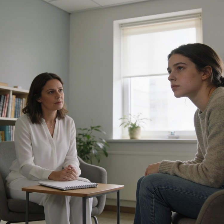 Psychisch kranke- junge Frau